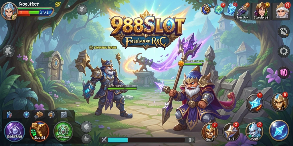 Gambaran gameplay seru di dunia fantasi 988SLOT.