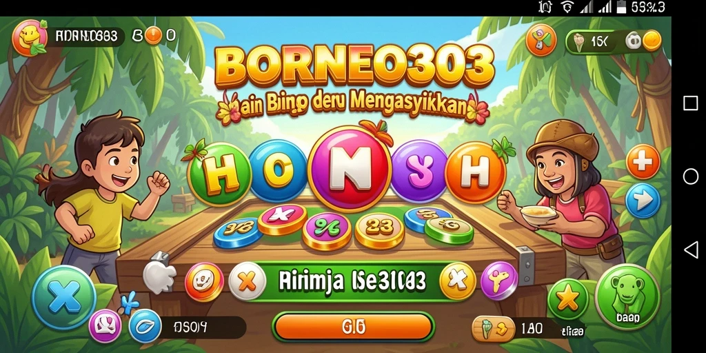 Tampilan gameplay seru dari permainan Bingo BORNEO303.