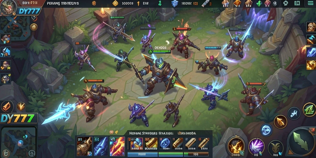 Screenshot gameplay <strong>DY777</strong> menampilkan aksi seru dan strategis dalam pertempuran.