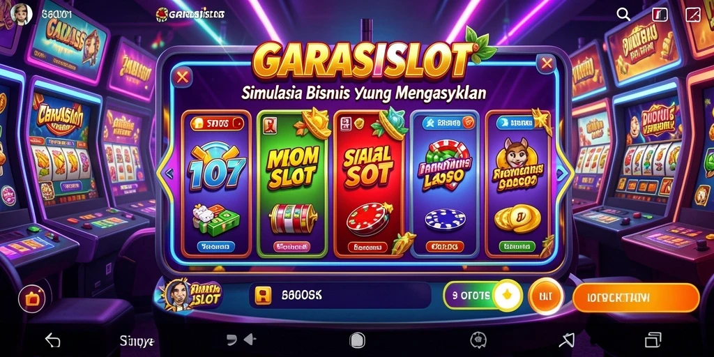 Tampilan menarik dalam game GARASISLOT dengan mesin slot yang beragam.