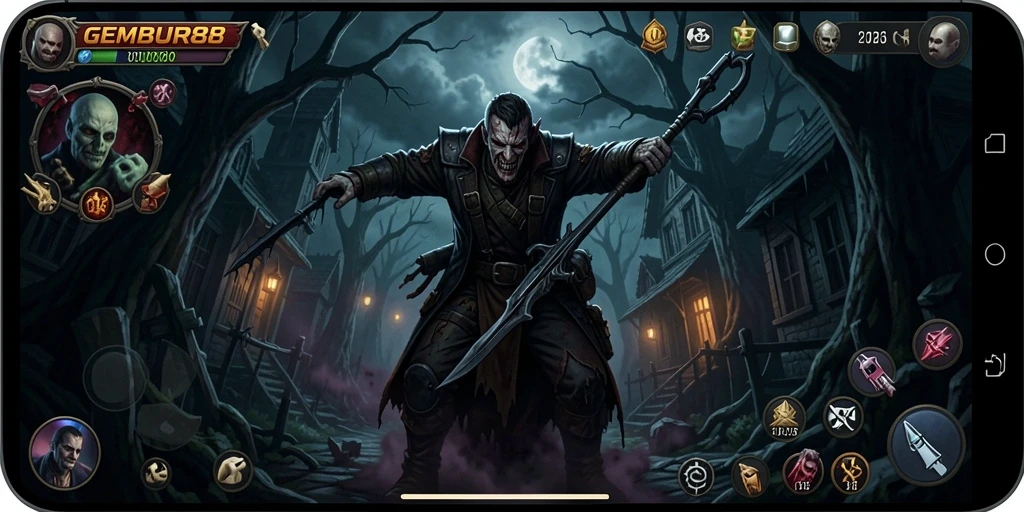 Screenshot menampilkan momen menegangkan dari gameplay Horror.