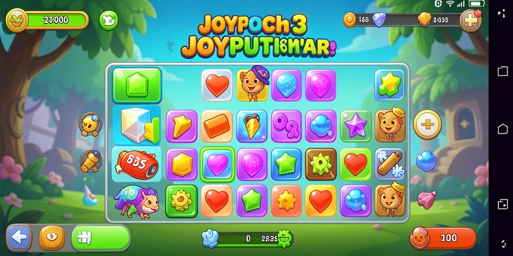 Tampilan gameplay seru di JOYPUTAR dengan elemen Match-3 yang menarik.