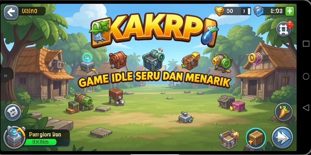 Tampilan gameplay KAKRP yang menarik dan penuh warna.