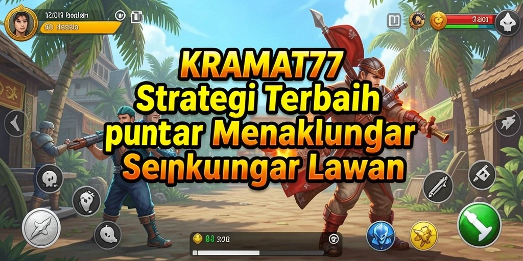 Tampilan gameplay menegangkan dalam KRAMAT77 di sebuah pertempuran strategi.