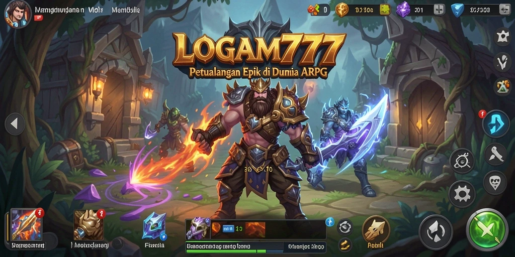 Tampilan grafis memukau saat bermain LOGAM777 dalam mode ARPG.