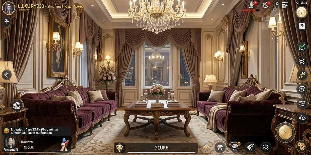 Gameplay menarik LUXURY333 dengan simulasi hidup yang mewah.
