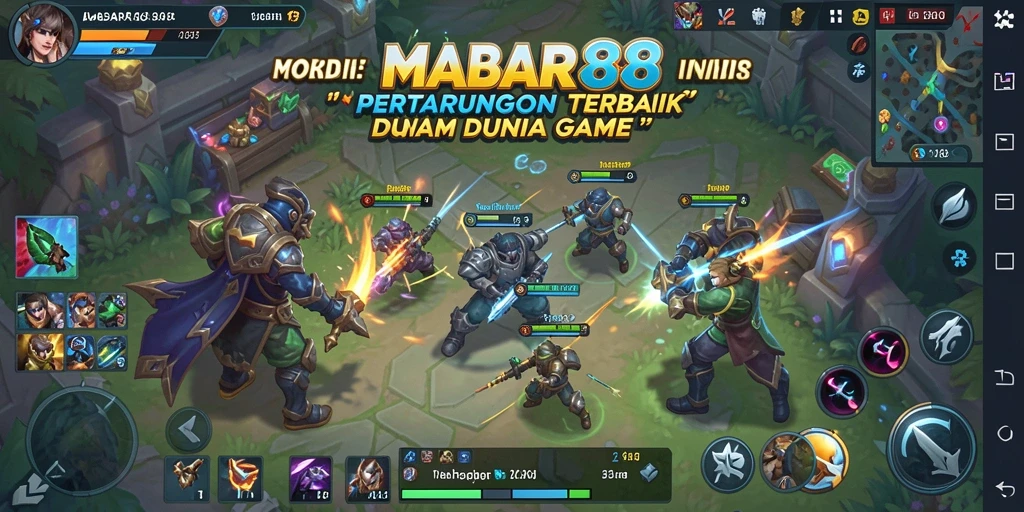 Tampilan gameplay seru dari MABAR88 saat bertarung.