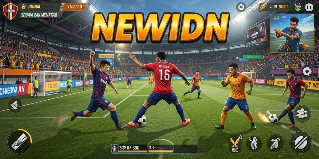 Tampilan gameplay <strong>NEWIDN</strong> yang mendebarkan dengan berbagai mode olahraga.