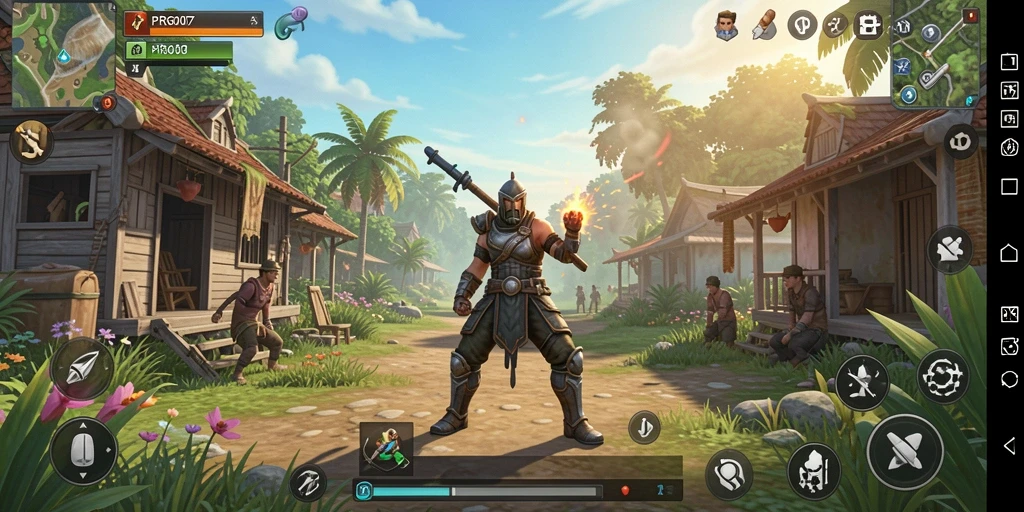 Gameplay menarik PRG007 dengan karakter dan lingkungan yang hidup.