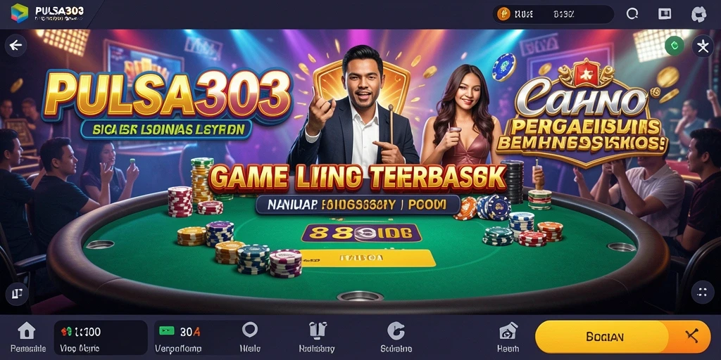 Screenshot gameplay PULSA303 yang menampilkan dealer dan pemain langsung.