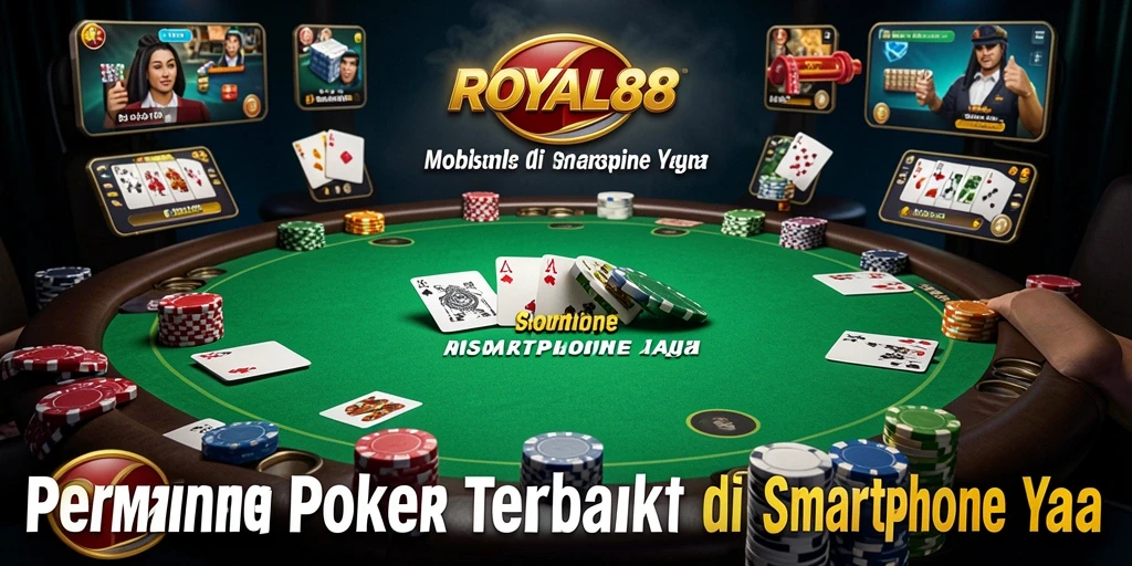 Tampilan utama gameplay ROYAL88 yang menonjolkan aksi Poker yang mendebarkan.