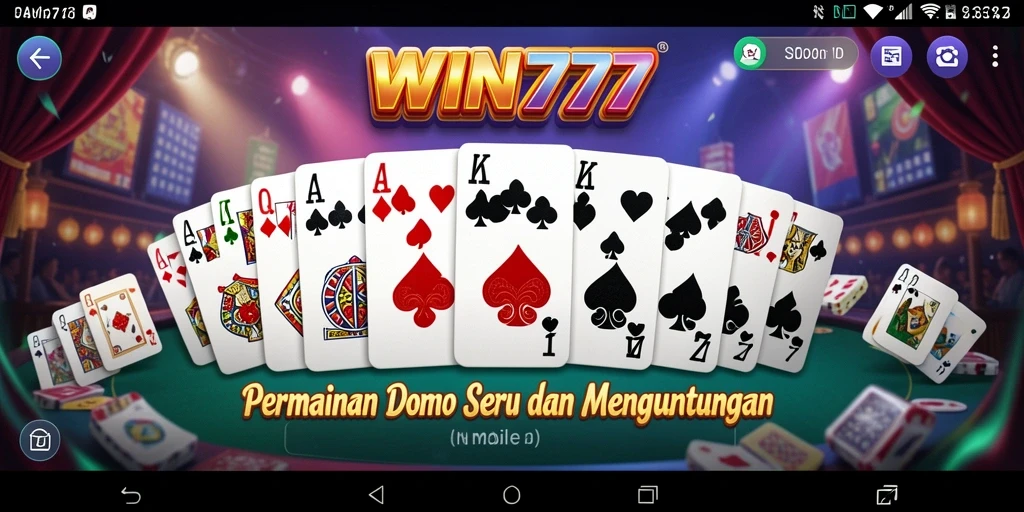 Tampilan gameplay domino yang seru dan menarik di WIN777.