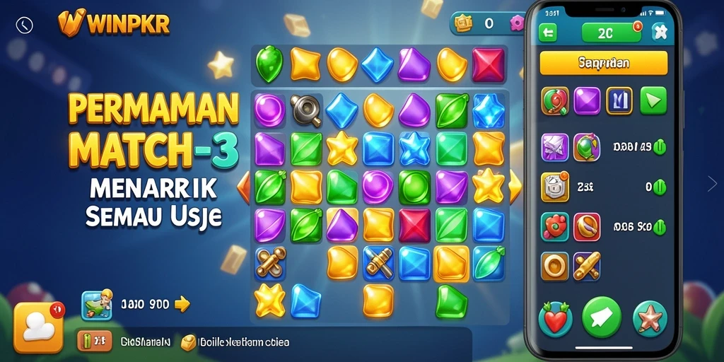 Tampilan gameplay <strong>WINPKR</strong> menampilkan momen seru saat mencocokkan elemen.