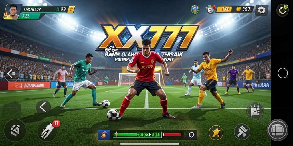 Screenshot XXX777 menampilkan aksi pertandingan olahraga yang mendebarkan.